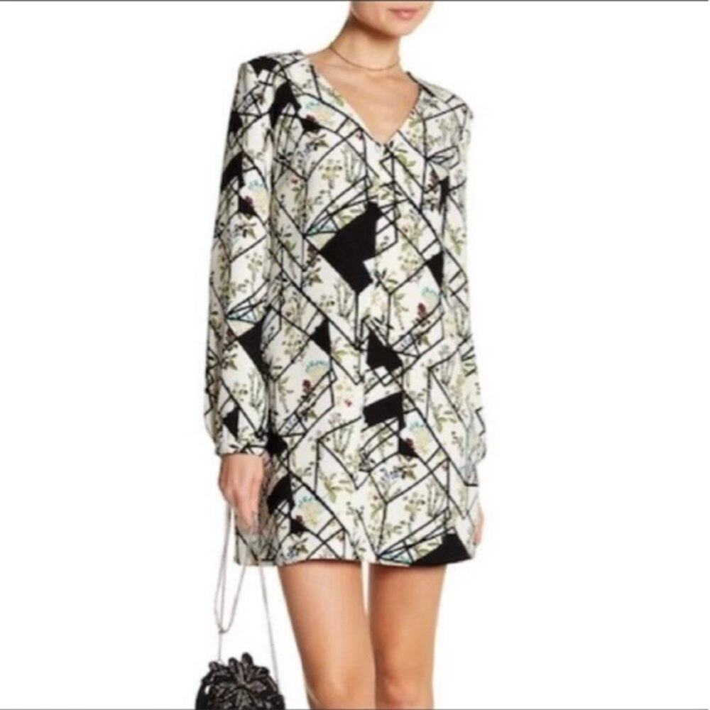 Wayf Long Sleeve Asymmetrical Dress